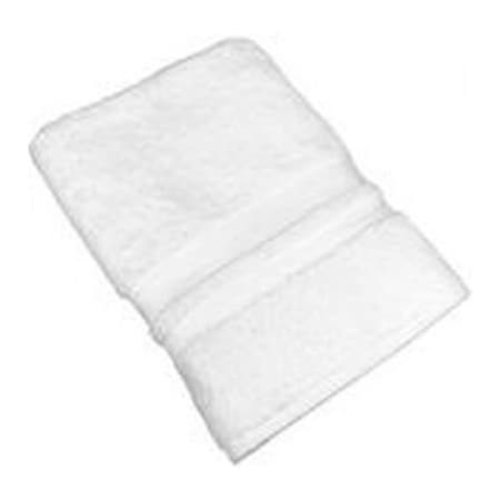 Monarch Brands Magellan Deluxe 100% Cotton Bath Towel, 27" x 50", White, 48 Towels MAG2750-14